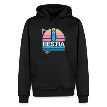 Hestia Cadeau de déesse grecque - Sweat à capuche Premium bio Homme - noir - Devant - Nico (187cm)