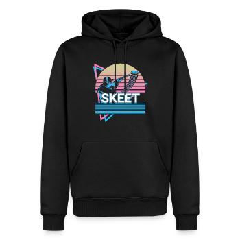 Clay Pigeon Shooting Clay Pigeon Shooter Rétro - Sweat à capuche Premium bio Homme - noir - Devant - Nico (187cm)