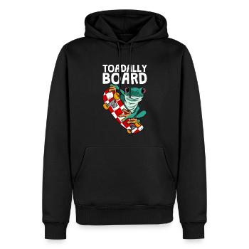 Frosch Skateboarding Skateboard Toadally Board - Männer Premium Bio Hoodie - Schwarz - Vorne - Nico (187cm)