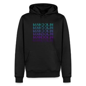 Mandoline Retro - Männer Premium Bio Hoodie - Schwarz - Vorne - Nico (187cm)