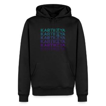 Kartikeya Dieu hindou Mythologie Hindouisme Rétro - Sweat à capuche Premium bio Homme - noir - Devant - Nico (187cm)