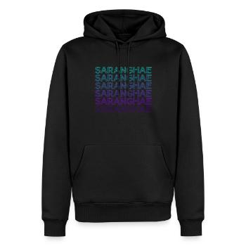 Saranghae Kpop Finger Heart Kdrama Rétro - Sweat à capuche Premium bio Homme - noir - Devant - Nico (187cm)