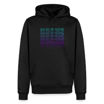 Saxophonspieler Saxophonist Saxist Sax Retro - Männer Premium Bio Hoodie - Schwarz - Vorne - Nico (187cm)