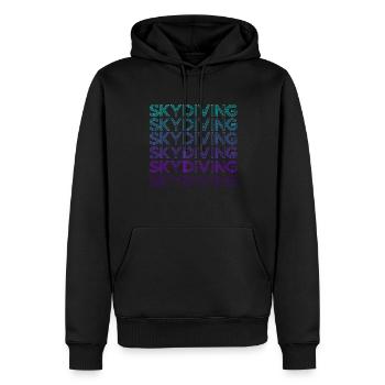 Parachutistes parachutistes parachutistes parachute - Sweat à capuche Premium bio Homme - noir - Devant - Nico (187cm)