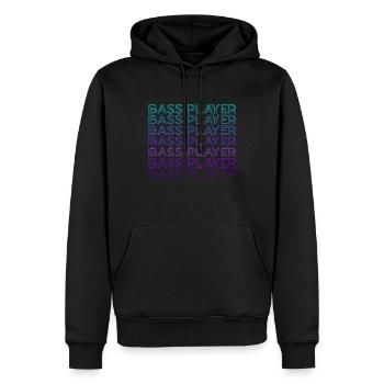Bassist Bassist Gitarrist Gitarre Retro - Männer Premium Bio Hoodie - Schwarz - Vorne - Nico (187cm)