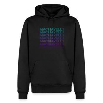 Machiavel Machiaveli le Prince Retro - Sweat à capuche Premium bio Homme - noir - Devant - Nico (187cm)