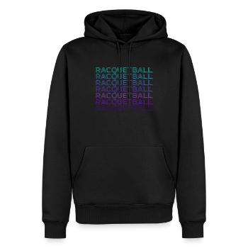 Racquetball Trainer Rétro - Sweat à capuche Premium bio Homme - noir - Devant - Nico (187cm)