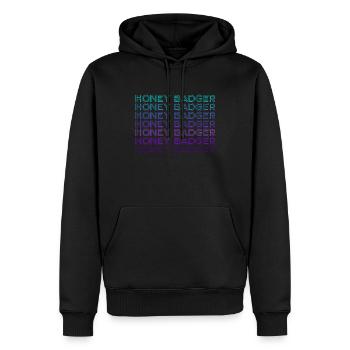Miel Blaireau Rétro - Sweat à capuche Premium bio Homme - noir - Devant - Nico (187cm)