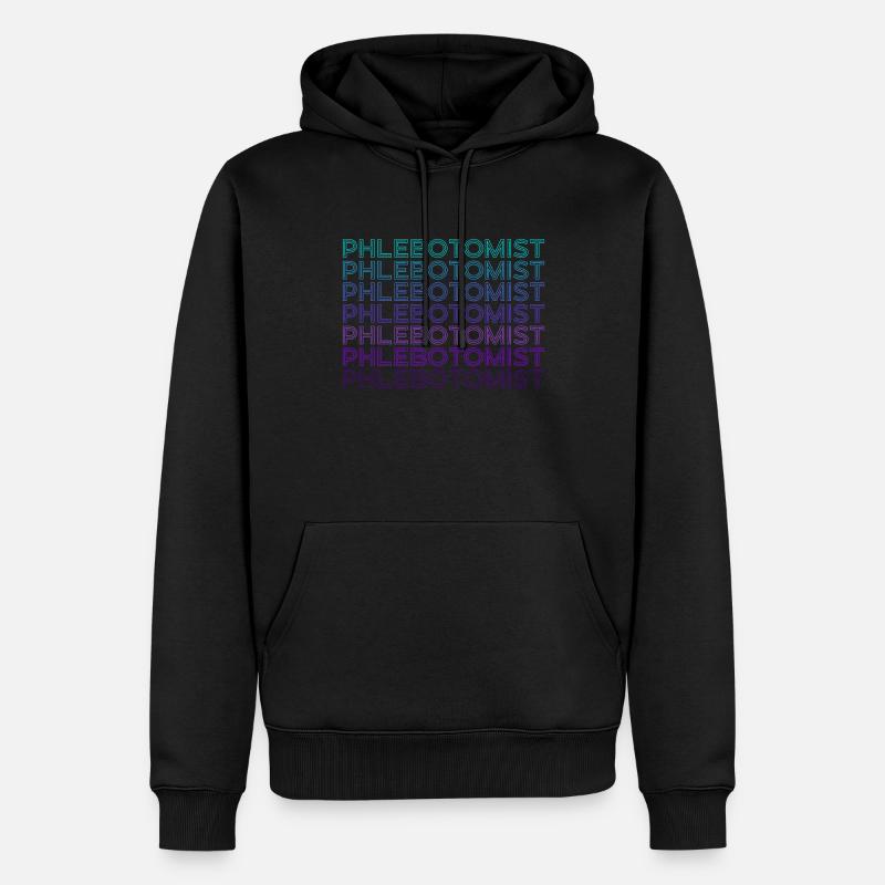 Phlébotomiste Technicien en pharmacie Retro - Sweat à capuche Premium bio Homme - noir