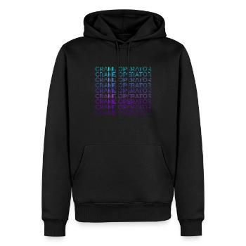 Kranführer Retro - Männer Premium Bio Hoodie - Schwarz - Vorne - Nico (187cm)