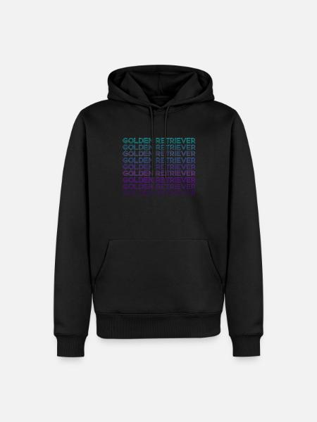 Golden Retriever Retro - Men’s Premium Organic Hoodie - black