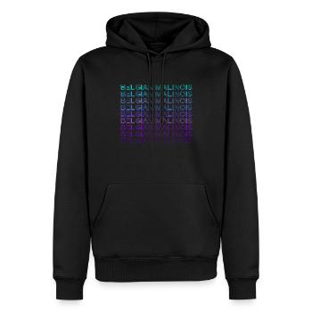 Belgischer Malinois Retro - Männer Premium Bio Hoodie - Schwarz - Vorne - Nico (187cm)