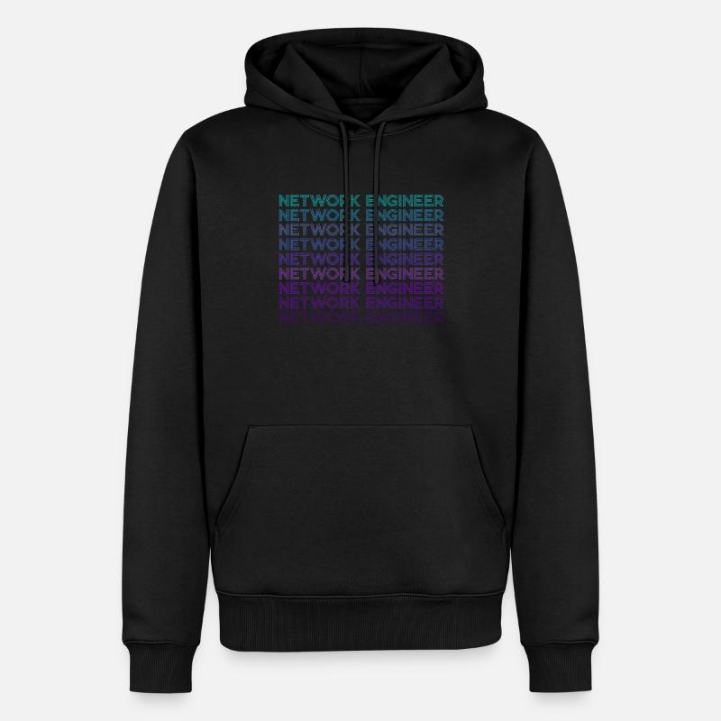 Netzwerktechniker Retro - Männer Premium Bio Hoodie - Schwarz