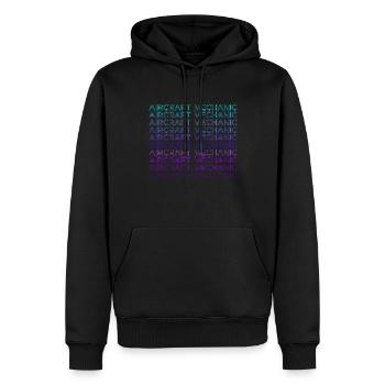 Fluggerätmechaniker Luftfahrt Retro - Männer Premium Bio Hoodie - Schwarz - Vorne - Nico (187cm)
