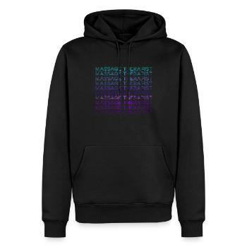 Massothérapeute Retro - Sweat à capuche Premium bio Homme - noir - Devant - Nico (187cm)