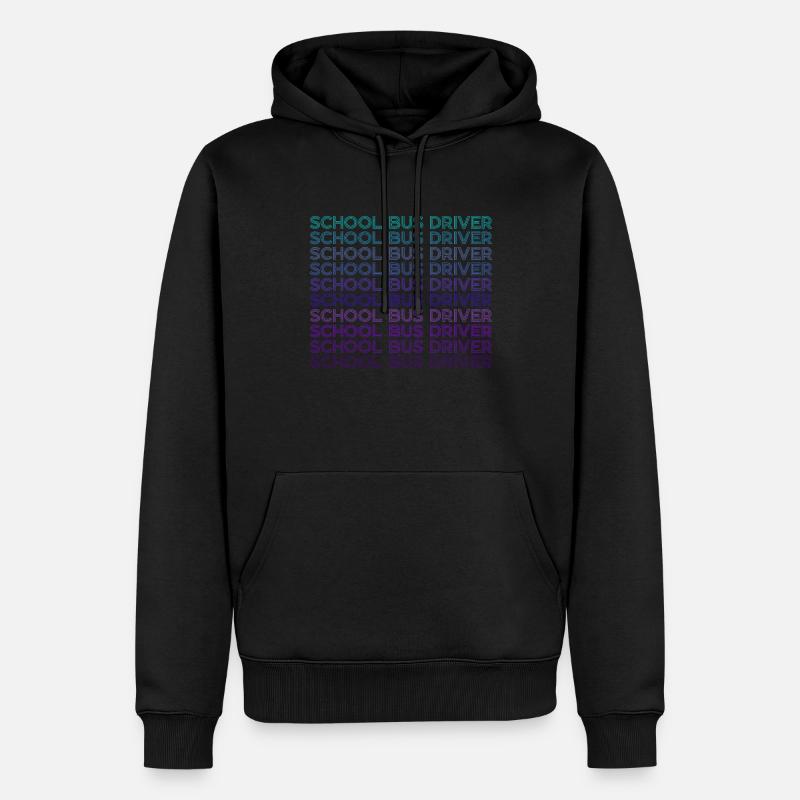 Schulbusfahrer Retro - Männer Premium Bio Hoodie - Schwarz