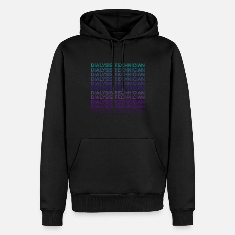 Dialyse-Techniker Dialyse-Techniker Retro - Männer Premium Bio Hoodie - Schwarz