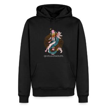 Quetzalcoatl Axolotl Ancient Aztec Serpent Ma - Men’s Premium Organic Hoodie - black - Front - Nico (187cm)