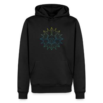 Quetzalcoatl Polygon Alte aztekische Schlange Maya - Männer Premium Bio Hoodie - Schwarz - Vorne - Nico (187cm)