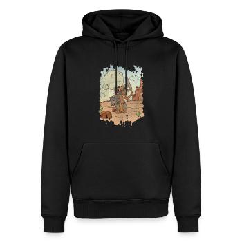 Azteken-Jaguar-Krieger Maya-Inka - Männer Premium Bio Hoodie - Schwarz - Vorne - Nico (187cm)