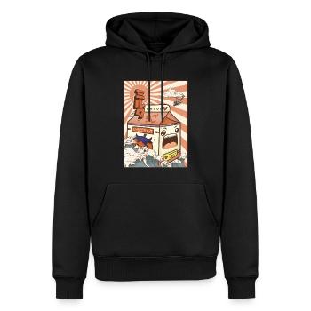Kaiju Erdbeer-Milchkarton Japanisches Monster Gesc - Männer Premium Bio Hoodie - Schwarz - Vorne - Nico (187cm)