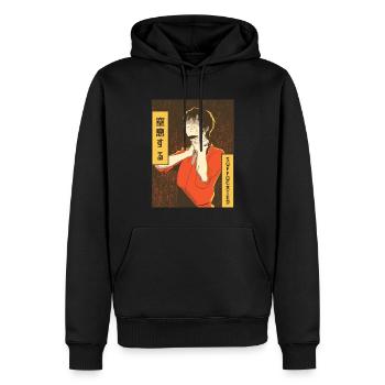 Emo Anime Junge Vaporwave Ästhetisch Ersticktes Ge - Männer Premium Bio Hoodie - Schwarz - Vorne - Nico (187cm)