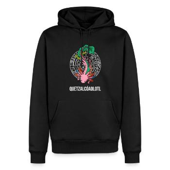 Quetzalcoatl Axolotl Alte aztekische Schlange Maya - Männer Premium Bio Hoodie - Schwarz - Vorne - Nico (187cm)