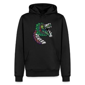 Quetzalcoatl Antike aztekische gefiederte Schlange - Männer Premium Bio Hoodie - Schwarz - Vorne - Nico (187cm)