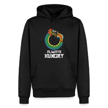 Quetzalcoatl Ouroboros Alte aztekische Schlange Ma - Männer Premium Bio Hoodie - Schwarz - Vorne - Nico (187cm)