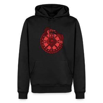 Quetzalcoatl Ouroboros Azteken Alte Maya Inka Gesc - Männer Premium Bio Hoodie - Schwarz - Vorne - Nico (187cm)