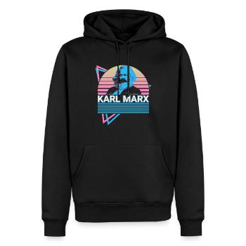 Karl Marx Marxismus Kommunismus Kommunistischer So - Männer Premium Bio Hoodie - Schwarz - Vorne - Nico (187cm)