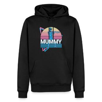 Maman Halloween Retro Gift - Sweat à capuche Premium bio Homme - noir - Devant - Nico (187cm)