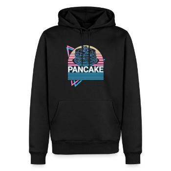 Pfannkuchen Retro Geschenk - Männer Premium Bio Hoodie - Schwarz - Vorne - Nico (187cm)