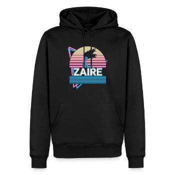 Zaire Kongo Kongolese Retro Geschenk - Männer Premium Bio Hoodie - Schwarz - Vorne - Nico (187cm)