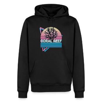 Cadeau rétro De récif corallien - Sweat à capuche Premium bio Homme - noir - Devant - Nico (187cm)