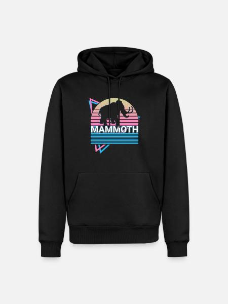 Mammut Elephant Retro Gift - Men’s Premium Organic Hoodie - black