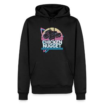 Nugget de poulet Retro Cadeau - Sweat à capuche Premium bio Homme - noir - Devant - Nico (187cm)