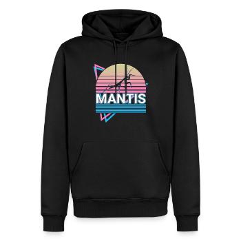 Mante religieuse Mante religieuse Cadeau rétro - Sweat à capuche Premium bio Homme - noir - Devant - Nico (187cm)