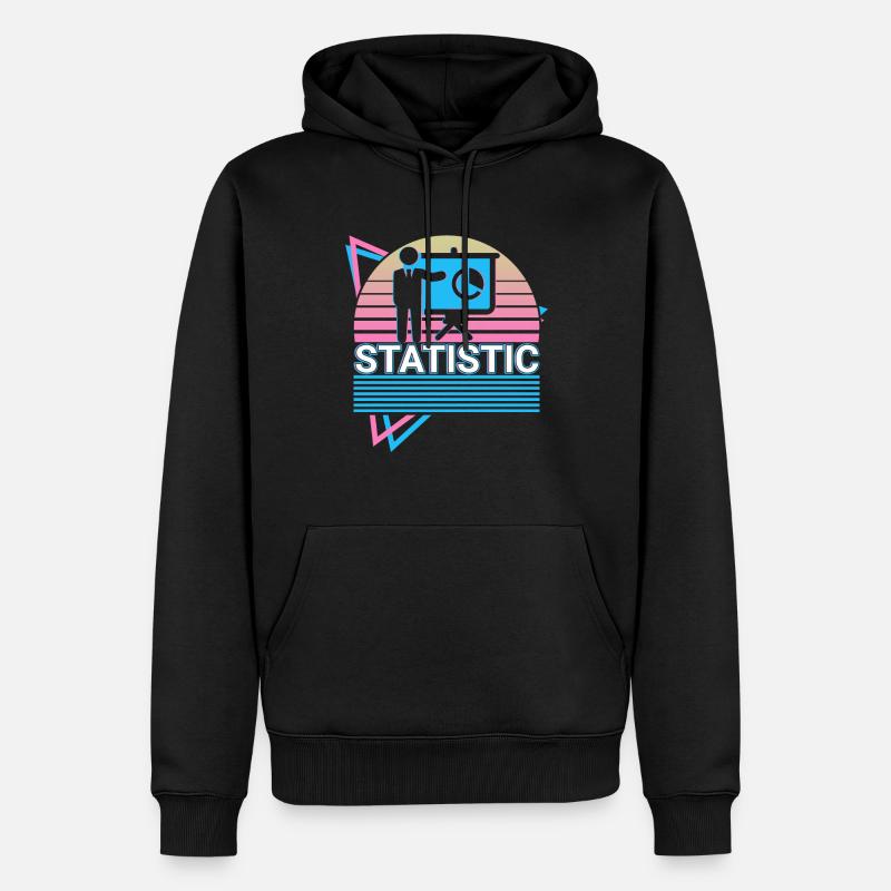 Statisticien Statisticien Retro Gift - Sweat à capuche Premium bio Homme - noir