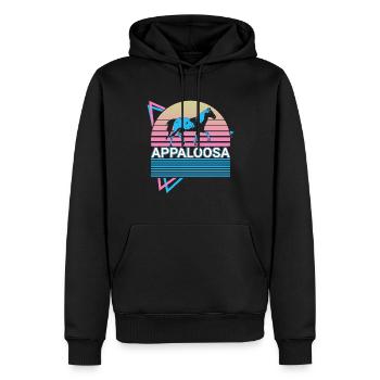 Appaloosa Pferd Retro Geschenk - Männer Premium Bio Hoodie - Schwarz - Vorne - Nico (187cm)