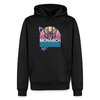 Monarch Schmetterling Retro Geschenk - Männer Premium Bio Hoodie - Schwarz - Vorne - Nico (187cm)