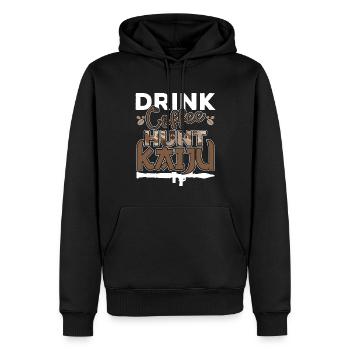 Lustiges Kaiju Japanisches Monster Geschenk - Männer Premium Bio Hoodie - Schwarz - Vorne - Nico (187cm)