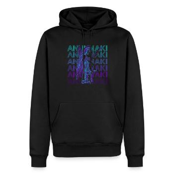 Anunnaki Sumérien Dieu Ancienne Déité Rétro Ge - Sweat à capuche Premium bio Homme - noir - Devant - Nico (187cm)