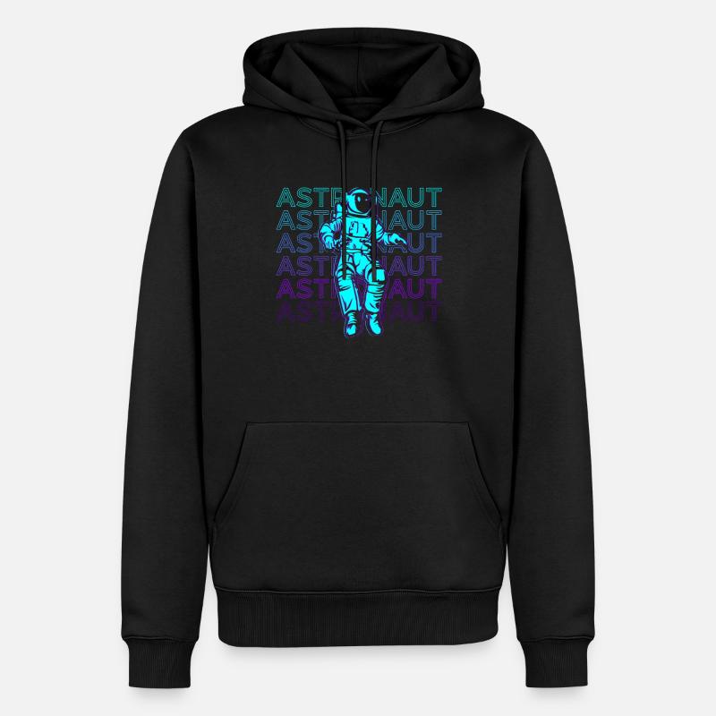 Cadeau rétro astronaute - Sweat à capuche Premium bio Homme - noir