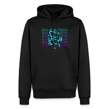 Ball Python Snake Retro Gift - Men’s Premium Organic Hoodie - black - Front - Nico (187cm)