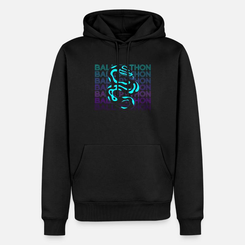 Kugelpython Schlange Retro Geschenk - Männer Premium Bio Hoodie - Schwarz