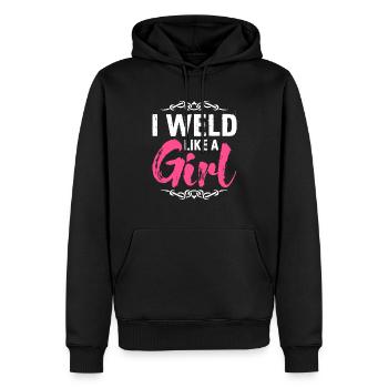 Lustiger Schweißer Schweißer Geschenk - Männer Premium Bio Hoodie - Schwarz - Vorne - Nico (187cm)