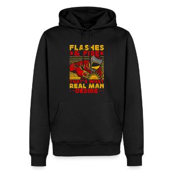 Funny Welder Welder Gift - Men’s Premium Organic Hoodie - black - Front - Nico (187cm)