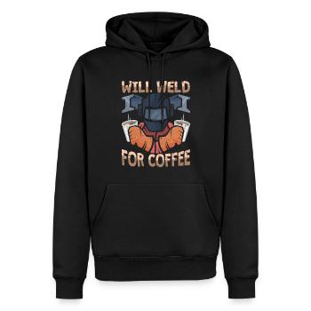 Funny Welder Coffee Welder Gift - Men’s Premium Organic Hoodie - black - Front - Nico (187cm)
