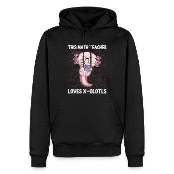 Lustiges Mathe-Axolotl-Geschenk - Männer Premium Bio Hoodie - Schwarz - Vorne - Nico (187cm)